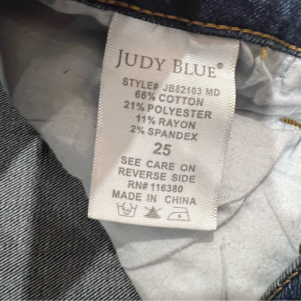 Judy Blue Relaxed Fit Dark Wash Jeans Women’s Sz 25 - Picture 7 of 13